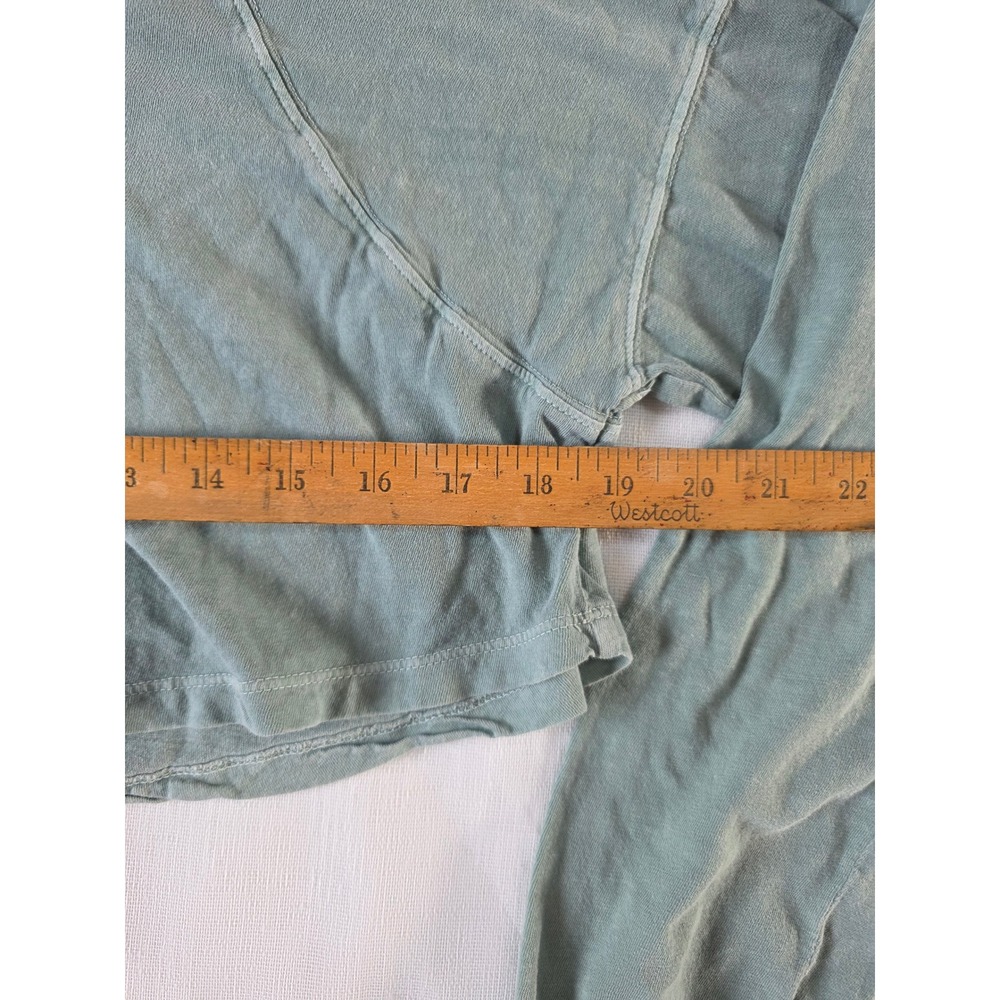 Aeropostale OG Tee Collection Crop Boyfriend Henley Sage Green XS granola boho - Picture 5 of 6